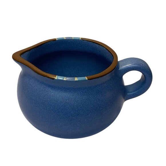 Vintage Dansk Intl Mesa Sky Blue Stoneware Creamer Cream Pitcher Portugal Handle - Picture 1 of 8